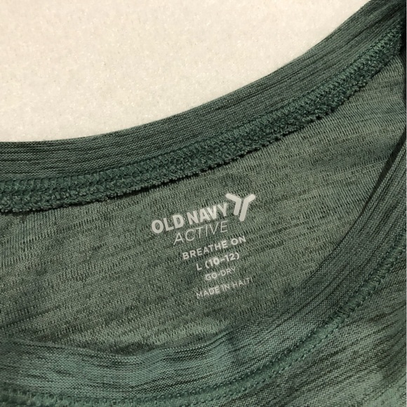 Green Old Navy Athletic Breathable Cinched Shirt - Picture 3 of 8
